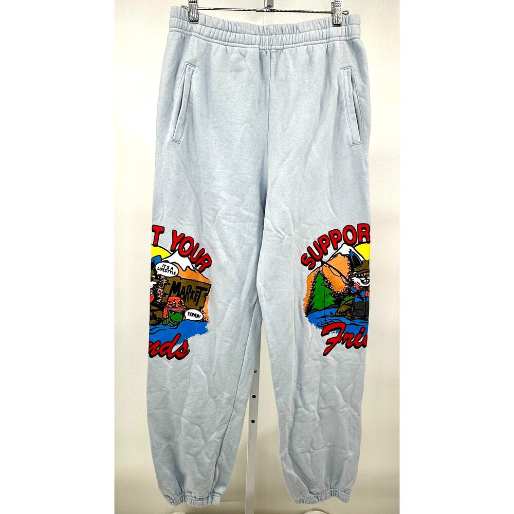 Chinatown Market "Support Your Friends" Joggers Medium Sky Blue